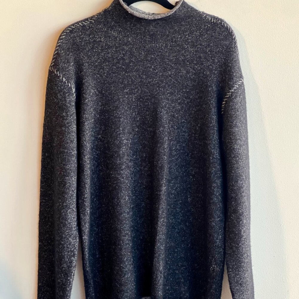 John Varvatos Collection Visible Seam Turtleneck Sweater